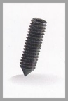 Hexagonal socket set screws with coin point