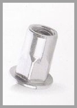 Flat Head  Half Hexagon Body Open End Rivet Nuts
